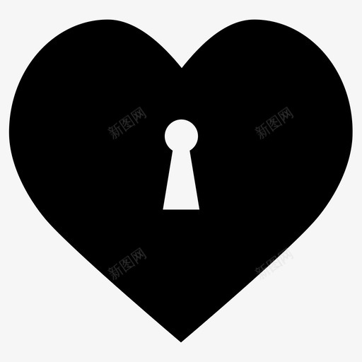 心脏锁孔关闭心脏锁图标svg_新图网 https://ixintu.com 关闭 心脏锁 心脏锁孔