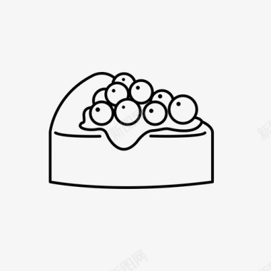蓝莓蛋糕奶油甜点图标图标