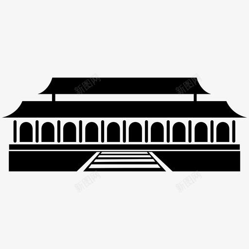 紫禁城中国纪念碑图标svg_新图网 https://ixintu.com 世界地标 中国 旅游 紫禁城 纪念碑