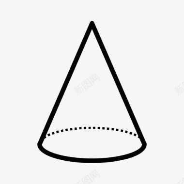 几何体圆锥体等轴测图标图标
