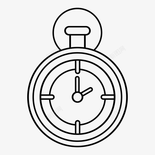 秒表运动计时器图标svg_新图网 https://ixintu.com 秒表 计时器 运动