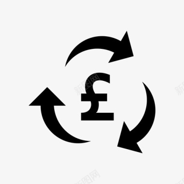 英镑货币生意稳健图标图标