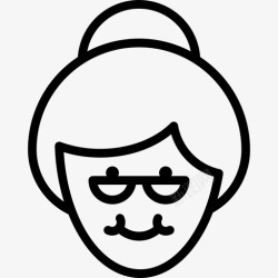 领取到养老金的老年人老年妇女老年人幸福图标高清图片