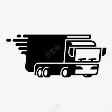 快速交货驾驶卡车图标图标