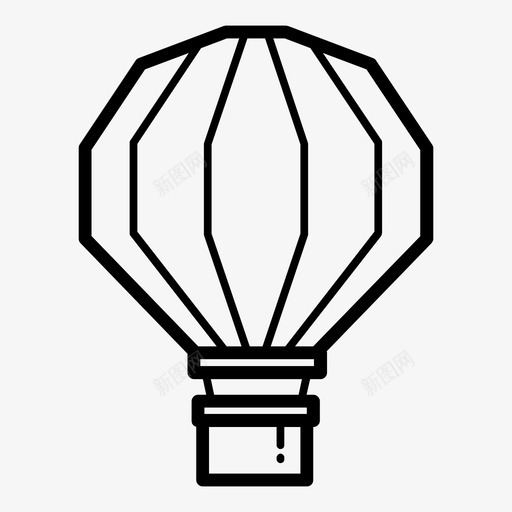 热气球节日飞行图标svg_新图网 https://ixintu.com 热气球 节日 运输 运输线路 飞行