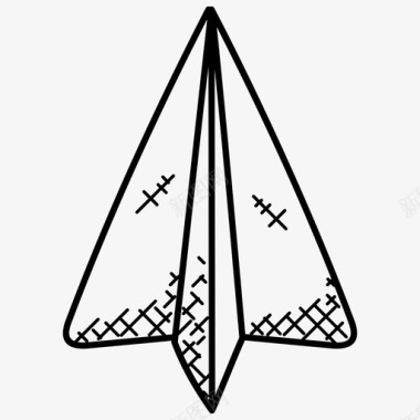 纸飞机飞镖折纸图标图标