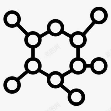 生物学分子科学图标图标