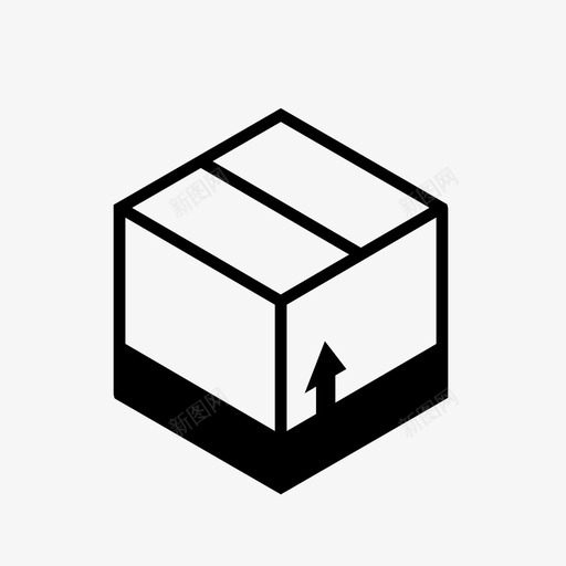 盒装易碎品包装图标svg_新图网 https://ixintu.com 包装 易碎品 盒装 面朝上