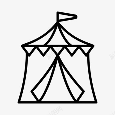 帐篷嘉年华马戏团图标图标