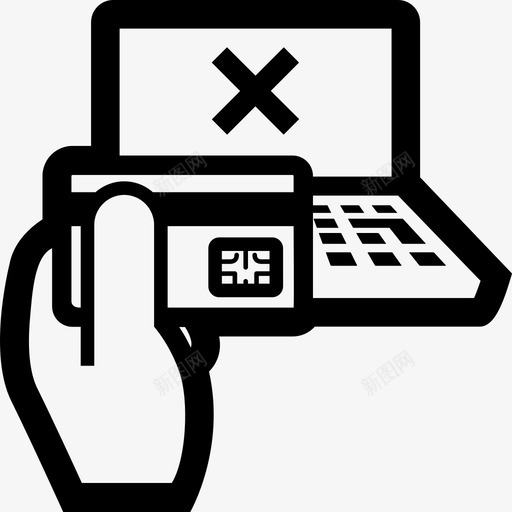 拒绝购物购买信用卡图标svg_新图网 https://ixintu.com 信用卡 手 拒绝 拒绝购物 笔记本电脑 网上购物大胆 购买