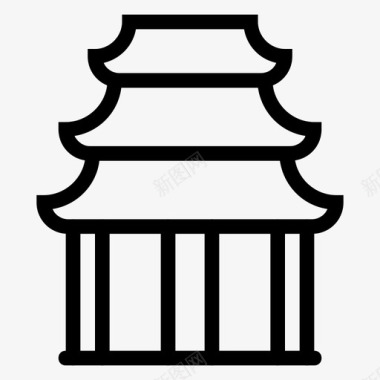 庙宇亚洲历史图标图标