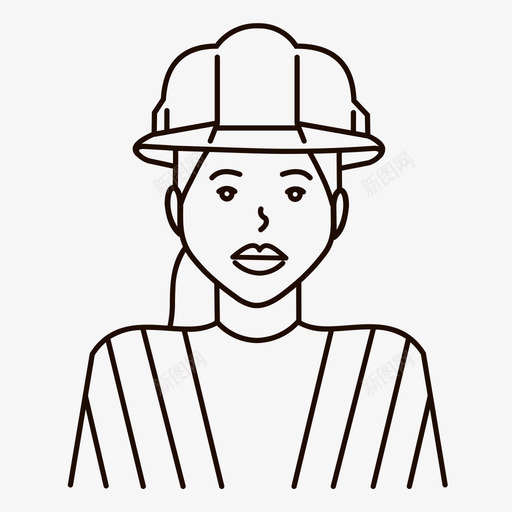 建筑工人工程师头盔图标svg_新图网 https://ixintu.com 头盔 妇女 工人 工程师 建筑工人