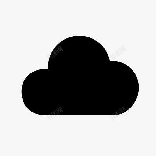 云暗icloud图标svg_新图网 https://ixintu.com icloud 云 互联网 分享 暗