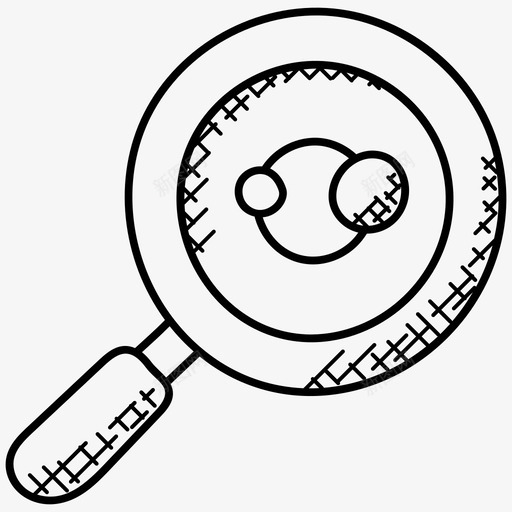 放大镜侦探镜搜索工具图标svg_新图网 https://ixintu.com 侦探镜 办公室涂鸦图标 搜索工具 放大镜