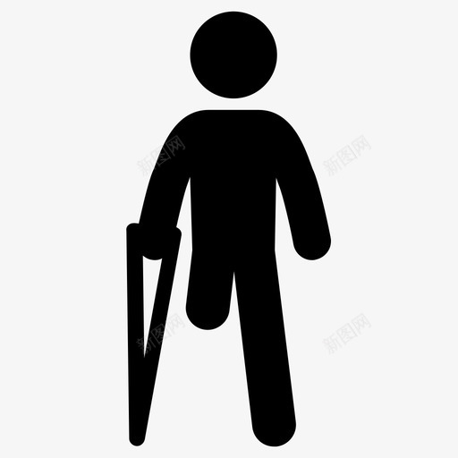 截肢事故残疾图标svg_新图网 https://ixintu.com 事故 战争 截肢 残疾
