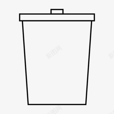 垃圾桶回收站家用设备图标图标