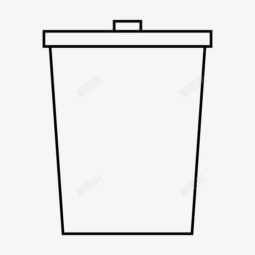 垃圾桶回收站家用设备图标svg_新图网 https://ixintu.com 回收站 垃圾桶 家用设备