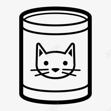猫粮动物罐头图标图标