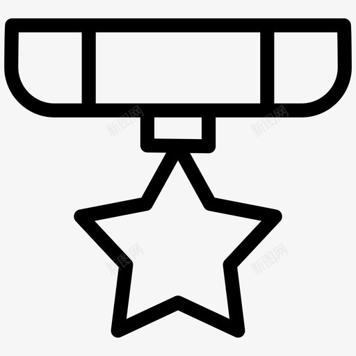 星徽成就奖励图标svg_新图网 https://ixintu.com 丝带 军衔 奖励 成就 星徽