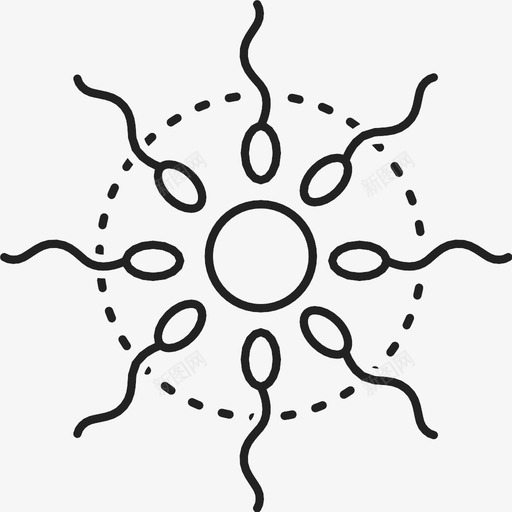 精子与卵子可育遗传图标svg_新图网 https://ixintu.com 可育 授精 精子 精子与卵子 遗传