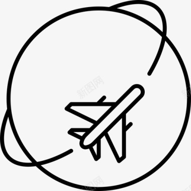 飞行运输旅行图标图标