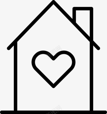 家房子爱情图标图标