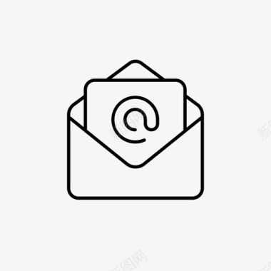 打开电子邮件附件业务图标图标