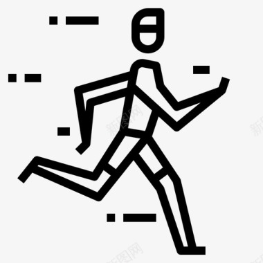 跑步运动员慢跑图标图标