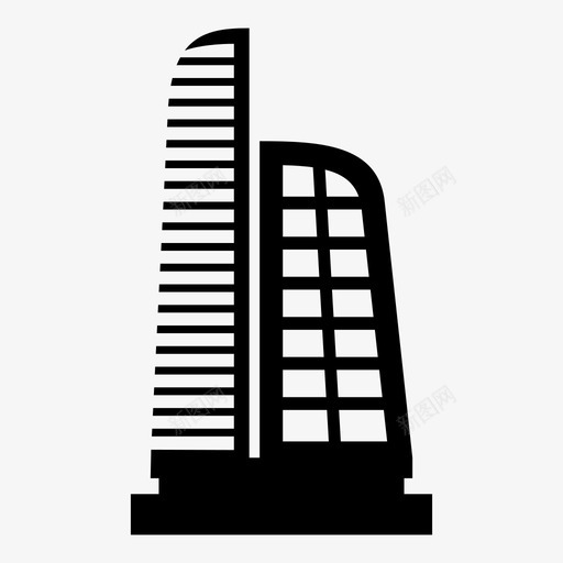 城市办公楼建筑图标svg_新图网 https://ixintu.com 办公楼 城市 建筑