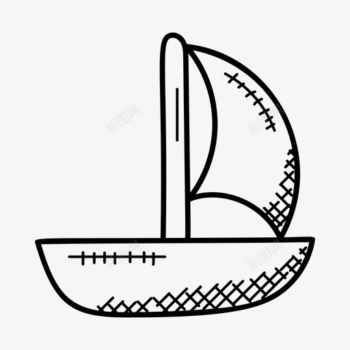 船帆船水上运动图标svg_新图网 https://ixintu.com 体育涂鸦图标 帆船 水上冲浪 水上运动 船 船艇