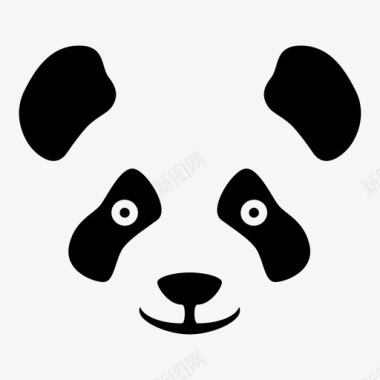 熊猫动物自然图标图标