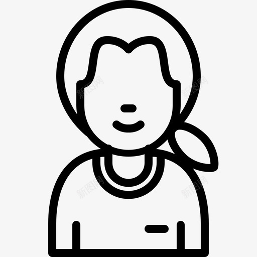 化身女人人用户图标svg_新图网 https://ixintu.com 人 人和化身 化身女人 用户