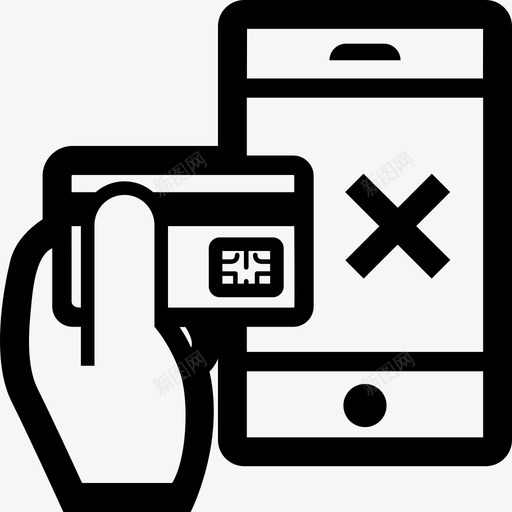 手机购物拒绝购买信用卡图标svg_新图网 https://ixintu.com 信用卡 手 手机购物拒绝 网上购物大胆 购买 错误