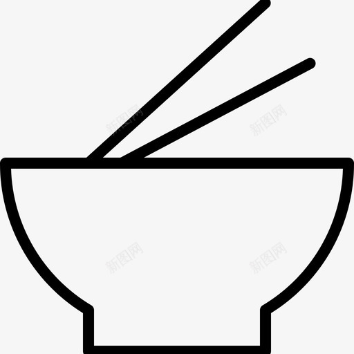 碗筷子面条图标svg_新图网 https://ixintu.com 厨房 碗 筷子 面条