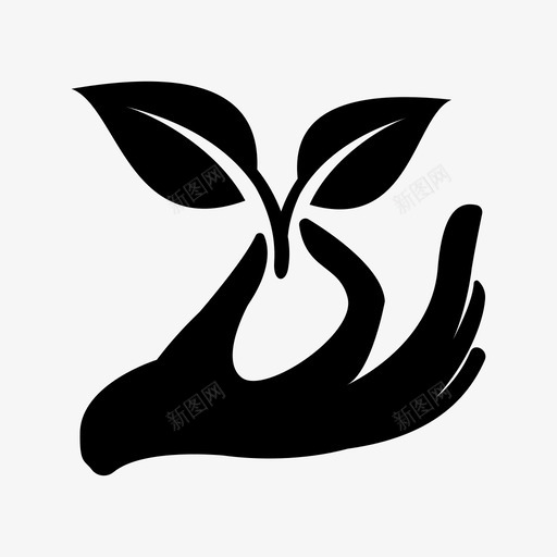 茶香草叶子图标svg_新图网 https://ixintu.com 叶子 生态 素食 自然 茶 香草