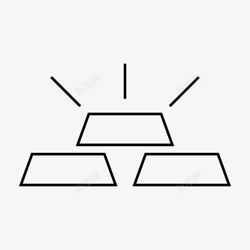 金条财产东西图标svg_新图网 https://ixintu.com 东西 军事 战争 财产 财宝 财富 金条