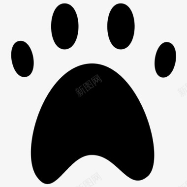 爪印动物脚图标图标