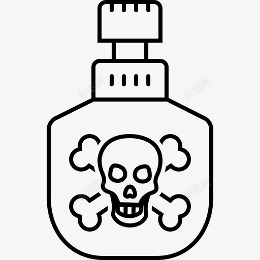 毒药瓶子危险图标svg_新图网 https://ixintu.com 危险 有毒 毒液 毒药 瓶子