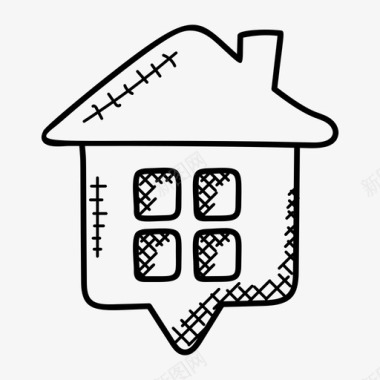 房屋位置查找建筑家庭地址图标图标
