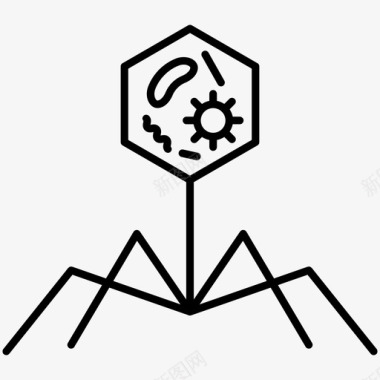 疾病病毒细菌和病毒图标图标