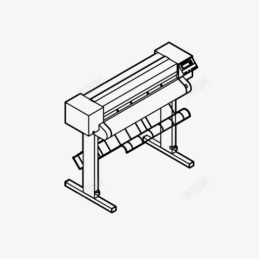 绘图仪大幅面工具图标svg_新图网 https://ixintu.com 大幅面 总格式 打印 打印机 绘图仪 设计工具