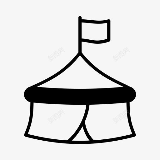 营地庆典马戏团图标svg_新图网 https://ixintu.com 展览 帐篷 庆典 营地 集市 马戏团