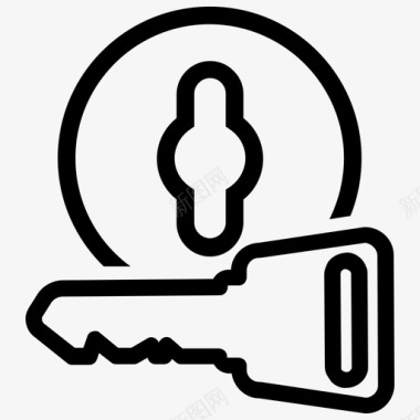 解锁钥匙储物柜保护图标图标