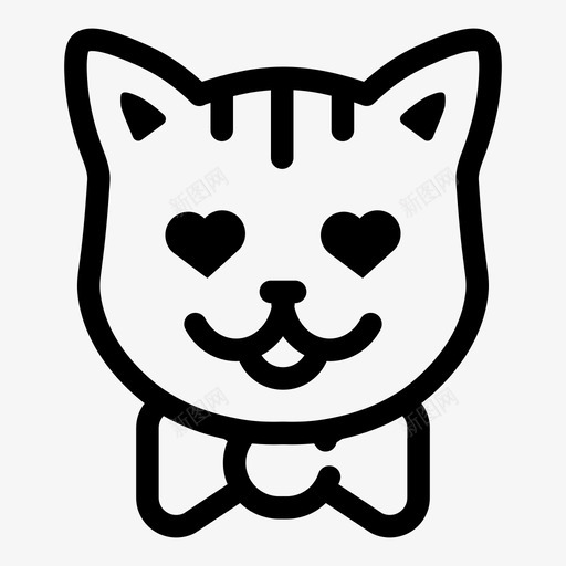 猫爱动物关怀图标svg_新图网 https://ixintu.com 关怀 动物 宠物 拉卡猫 猫 猫爱