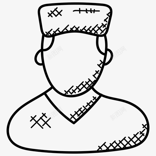 司机出租车司机职业涂鸦图标svg_新图网 https://ixintu.com 出租车司机 司机 职业涂鸦图标