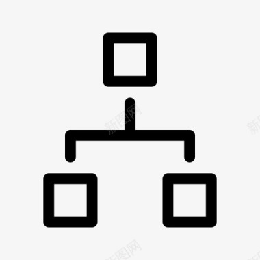 层次结构流程图网络图标图标