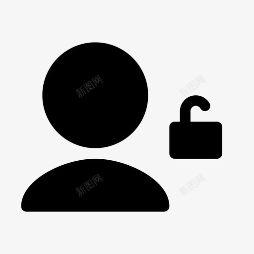 解锁用户帐户密码图标svg_新图网 https://ixintu.com 取消阻止 密码 帐户 用户操作实心 解锁用户