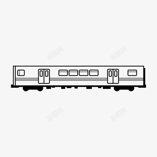 双门地铁列车公共交通铁路图标svg_新图网 https://ixintu.com 公交 公共交通 动车 双门地铁列车 地铁 轨道车 铁路