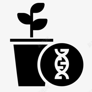 转基因植物工程遗传图标图标