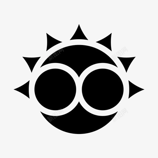 太阳面具圆脸图标svg_新图网 https://ixintu.com 圆 太阳面具 脸 螺旋和圆圈